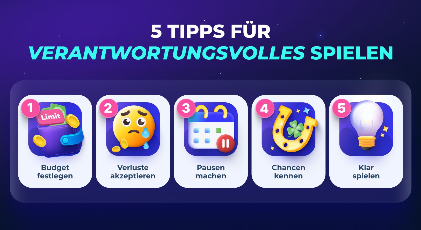 Unsere 5 Tipps für verantwortungsvolles Spielen
